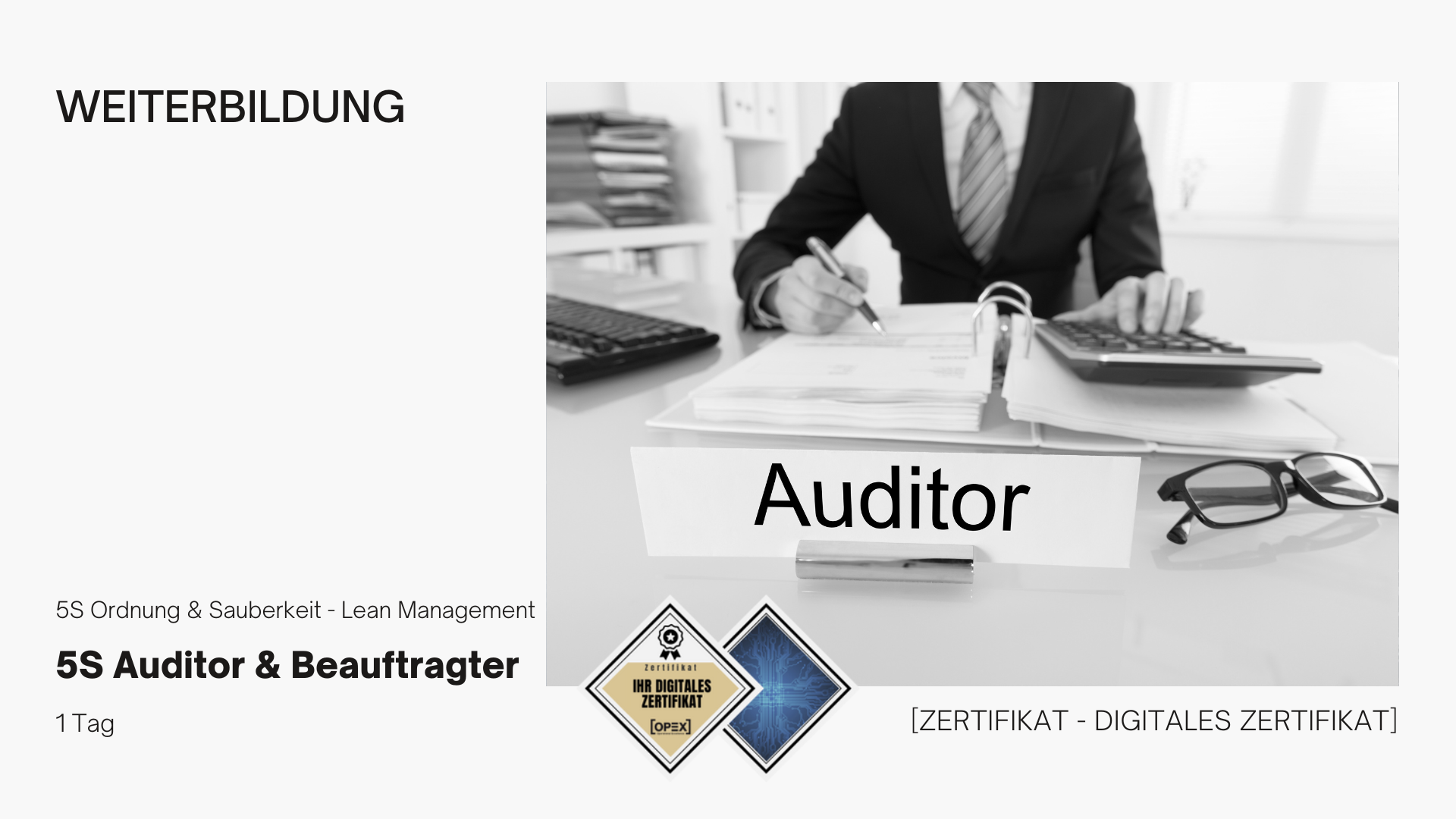 5S Auditor & Beauftragter | Seminar | Schulung | Training 1 5S Auditor & Beauftragter