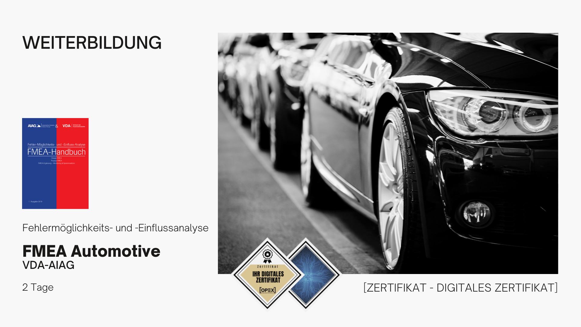FMEA Automotive nach VDA | AIAG | FMEA Basiswissen Automotive | Seminar | Schulung | Training 1 FMEA Automotive
