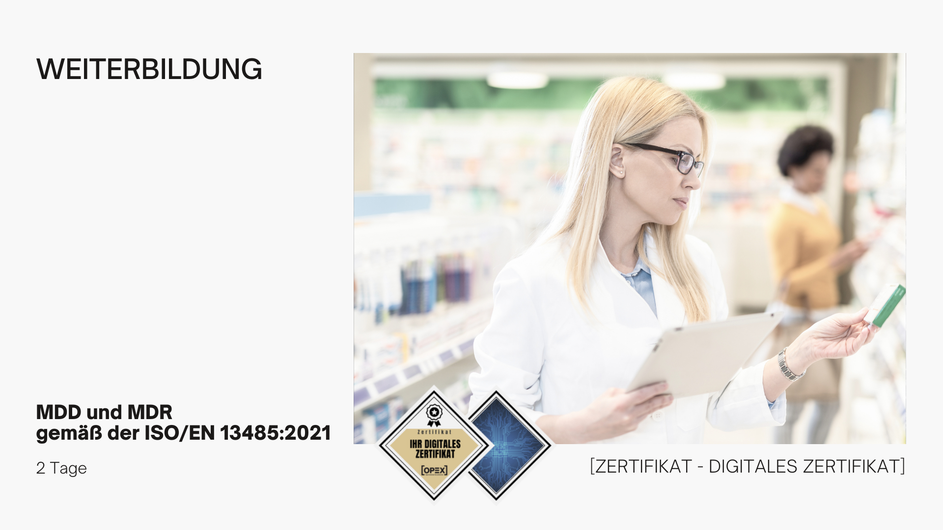 MDD und MDR gemäß der ISO/EN 13485:2016 - Basiswissen - Seminar 1 MDD und MDR gemäß der ISO/EN 13485:2021