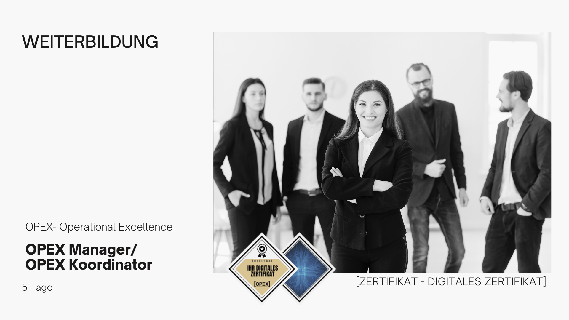 OPEX Manager | OPEX Koordinator | Ausbildung 1 OPEX ManagerOPEX Koordinator