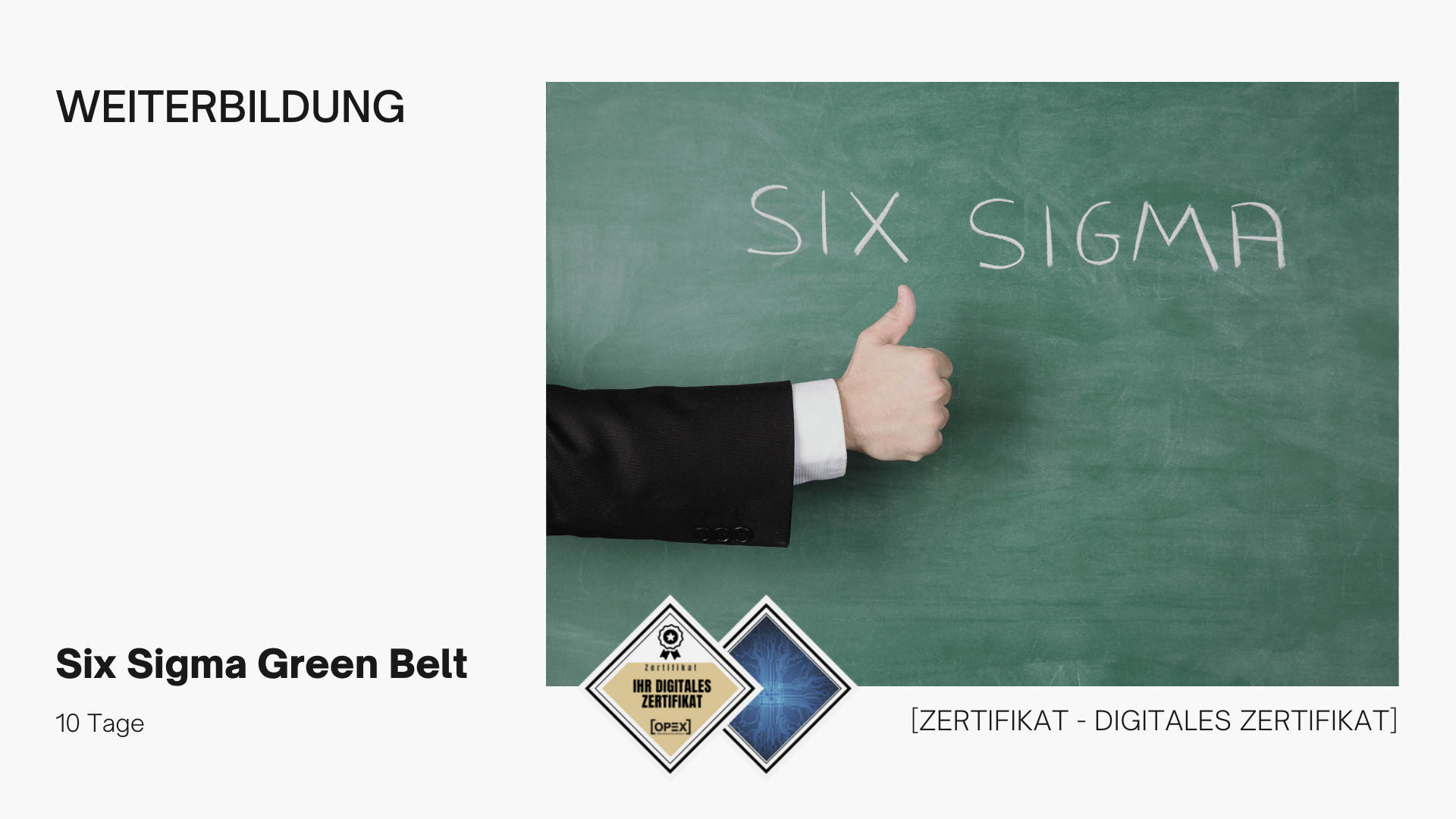 Six Sigma Green Belt Training Ausbildung 1 Six Sigma Green Belt