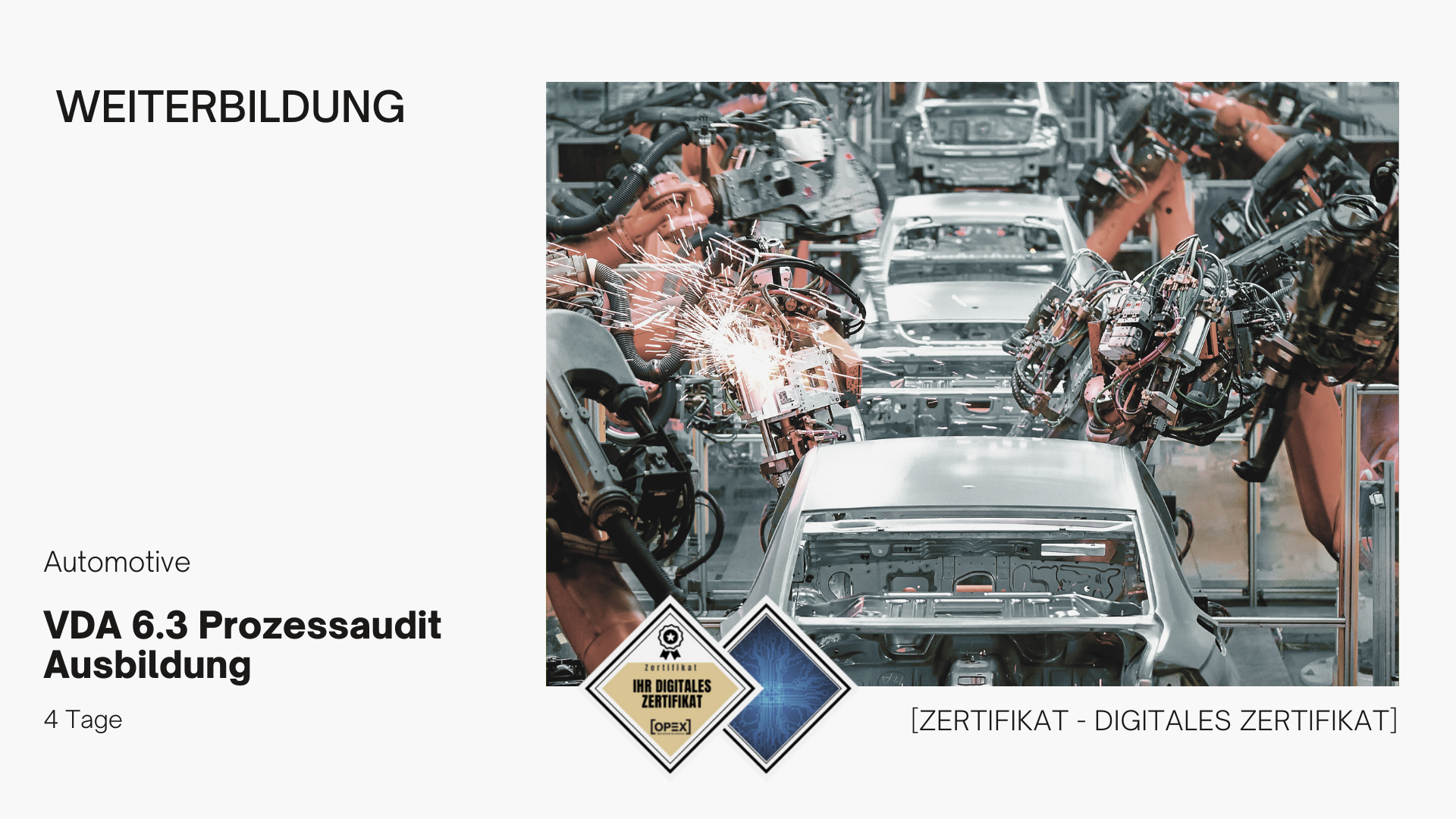 VDA 6.3 Prozessaudit Ausbildung 1 VDA 6.3 Prozessaudit Ausbildung