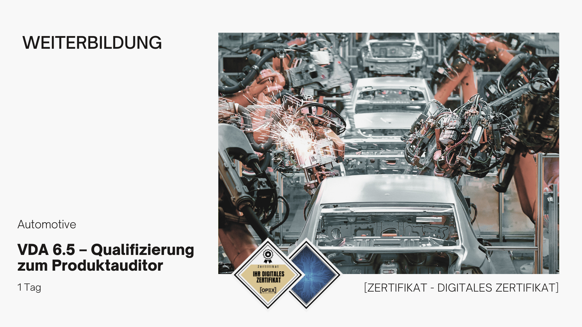 VDA 6.5 - Qualifizierung zum Produktauditor - Seminar | Training 1 VDA 6.5 – Qualifizierung zum Produktauditor