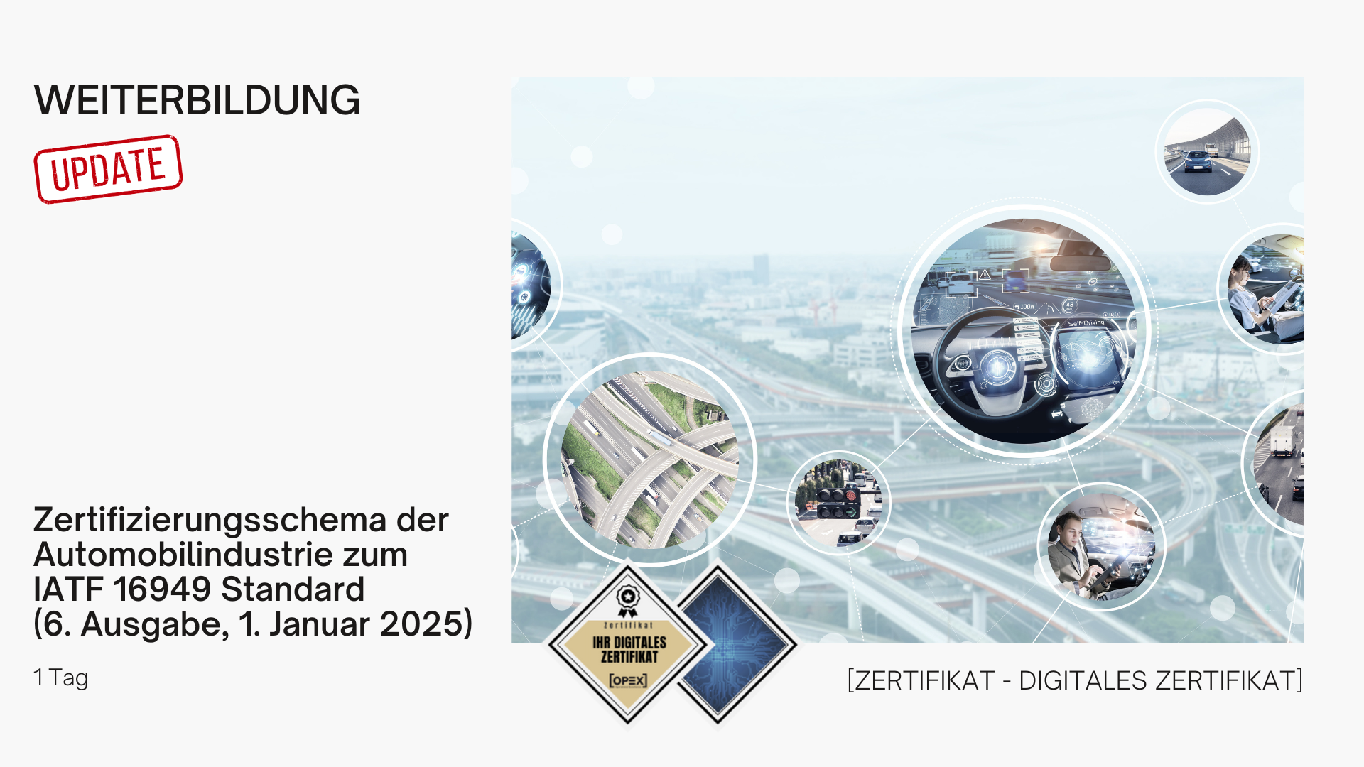 Zertifizierungsschema der Automobilindustrie zum IATF 16949 Standard (6. Ausgabe, 1. Januar 2025) | Seminar | Schulung | Training 1 Zertifizierungsschema der Automobilindustrie zum IATF 16949 Standard